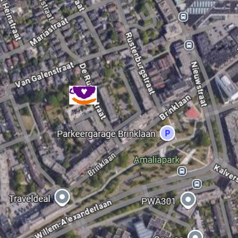 Kaart met locatie van de Buurtkoffie aan de De Ruyterstraat