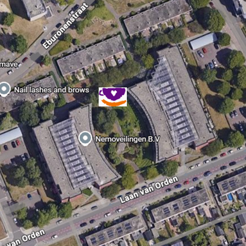 Kaart met locatie van de Buurtkoffie bij het Hof van Orden